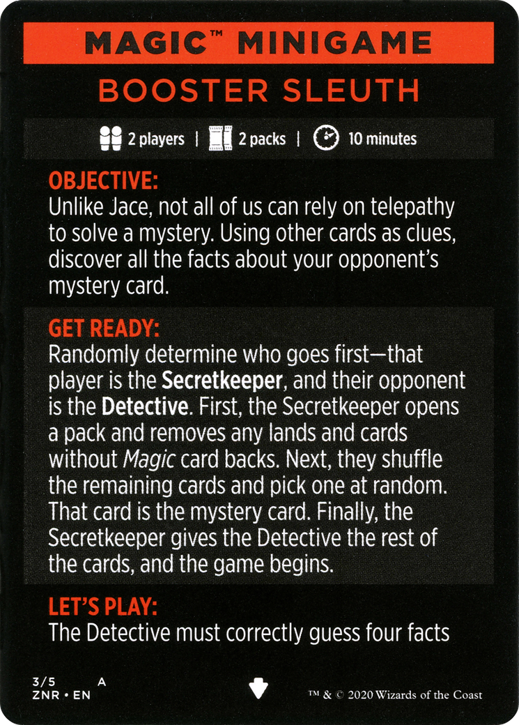 Booster Sleuth // Booster Sleuth (cont'd) (MZNR-003) - common