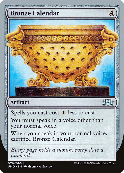 Bronze Calendar (UND-076) - uncommon