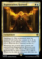 Regenerations Restored (WHO-756) - rare - Foil