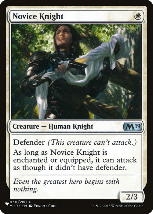Novice Knight (LIST-M19-30) - uncommon