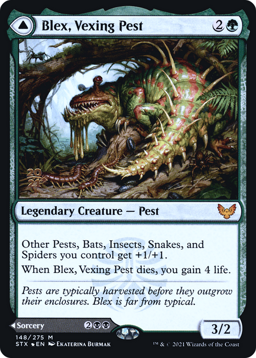 Blex, Vexing Pest // Search for Blex (PRE-148S) - mythic - Foil