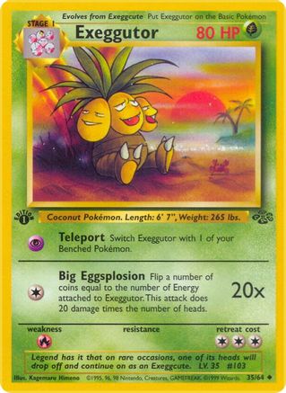 Exeggutor (035/64) - J  - Uncommon - 1st Edition