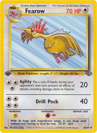 Fearow (036/64) - J  - Uncommon - 1st Edition