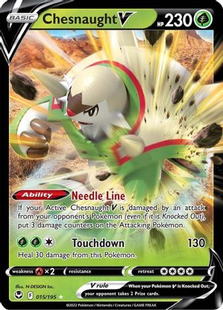 Chesnaught V (015/195) - SST  - Ultra Rare - Holofoil