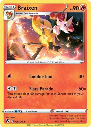 Braixen (026/195) - SST  - Uncommon