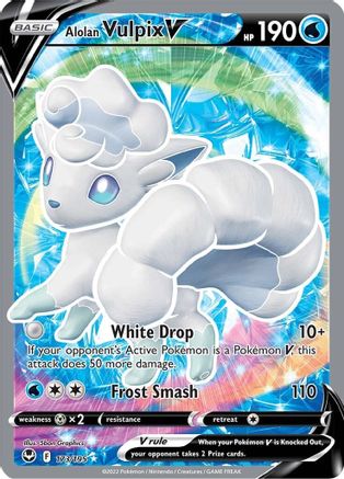 Alolan Vulpix V (Full Art) (173/195) - SST  - Ultra Rare - Holofoil