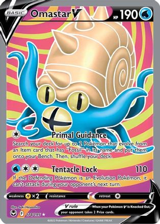 Omastar V (Full Art) (174/195) - SST  - Ultra Rare - Holofoil