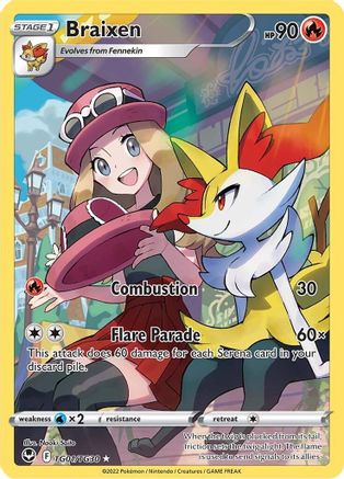 Braixen (TG01/TG30) - SSTTG  - Ultra Rare - Holofoil