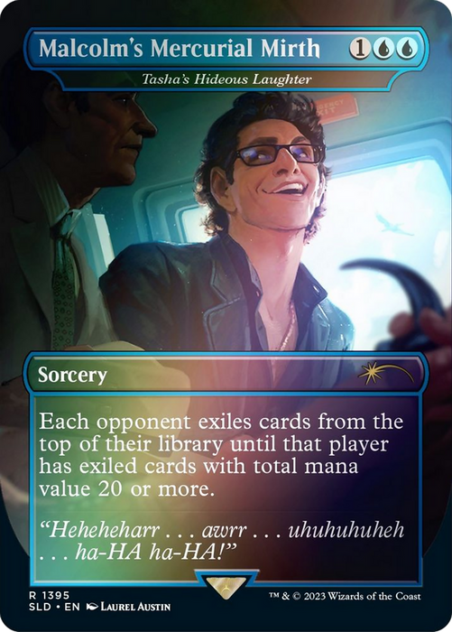 Tasha's Hideous Laughter (SLD-1395★) - rare / Malcolm's Mercurial Mirth (Borderless) - Foil