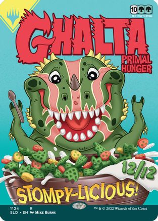 Ghalta, Primal Hunger // Ghalta, Primal Hunger (SLD-1124) - rare (Borderless)