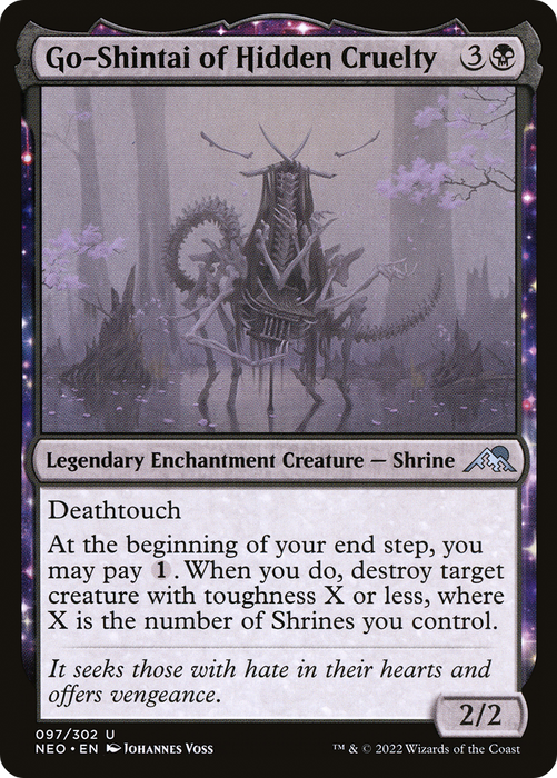 Go-Shintai of Hidden Cruelty (NEO-097) - uncommon: (enchantment) - Foil