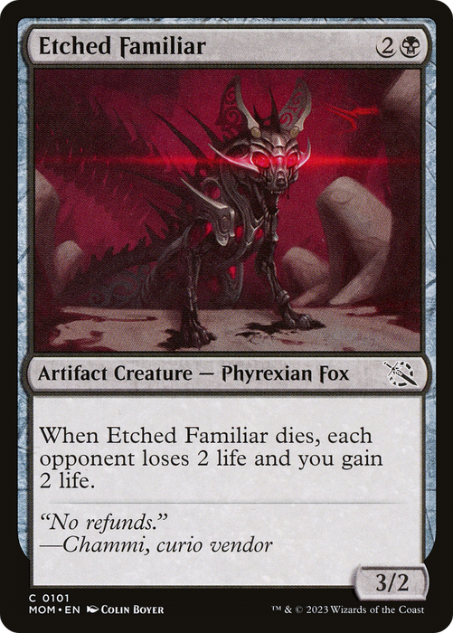 Etched Familiar (MOM-101) - common