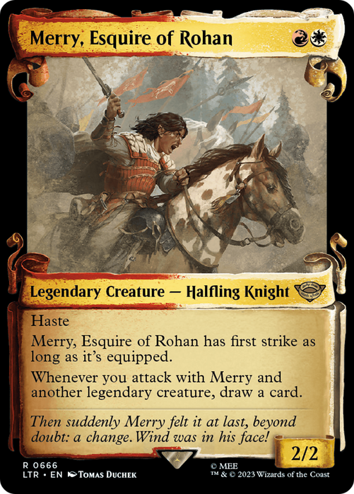 Merry, Esquire of Rohan (LTR-666) - rare: (Showcase) - Foil