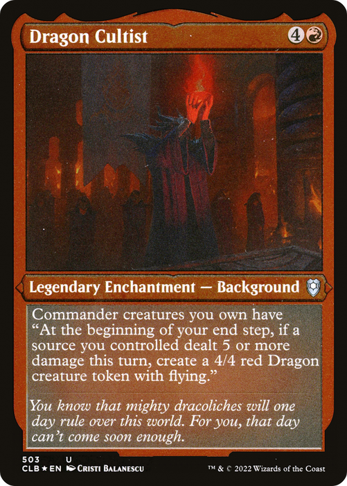 Dragon Cultist (CLB-503) - uncommon - Etched Foil