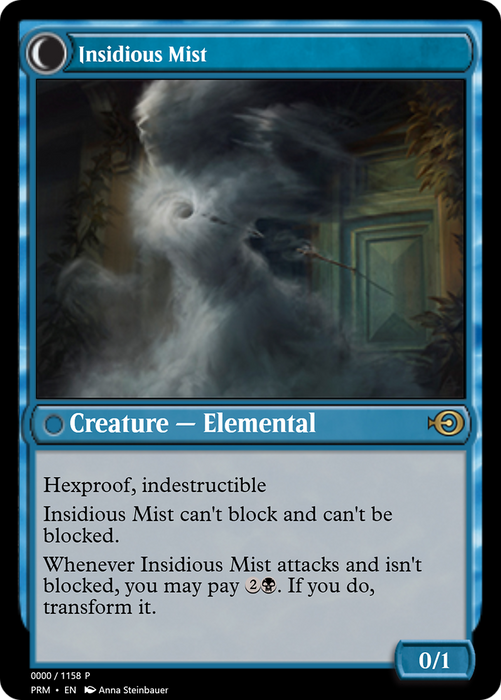 Elusive Tormentor // Insidious Mist (PRM-60472) - rare: (Double Faced Transform) - Foil