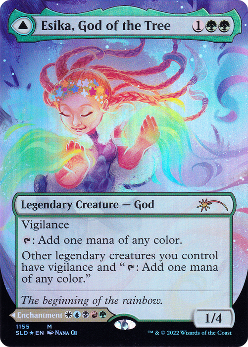 Esika, God of the Tree // The Prismatic Bridge (SLD-1155) - mythic (Borderless) - Foil