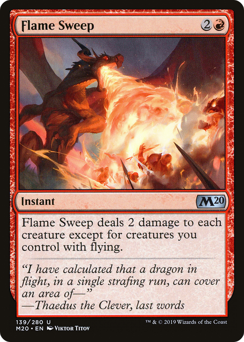 Flame Sweep (M20-139) - uncommon - Foil