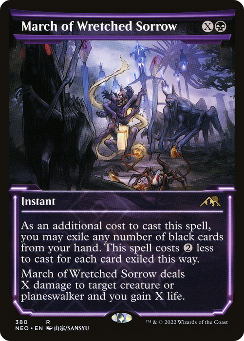 March of Wretched Sorrow (NEO-380) - rare: (Showcase) - Foil