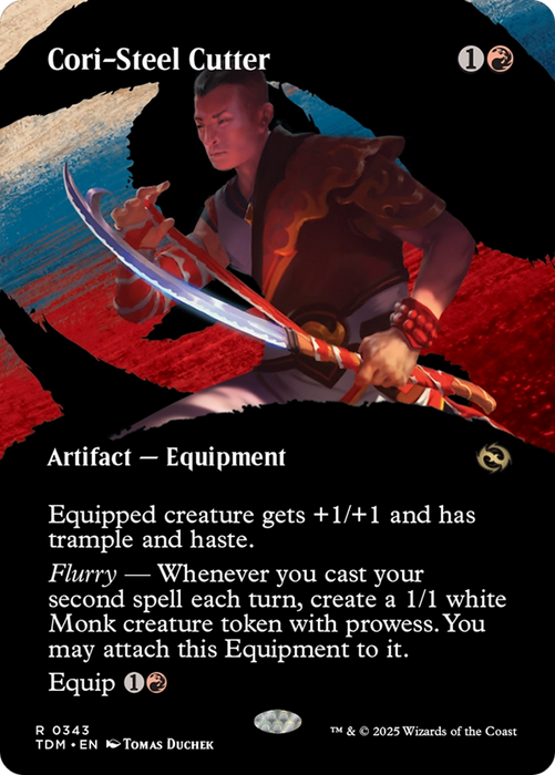 Cori-Steel Cutter (TDM-343) - rare: (Showcase) (Borderless) - Foil