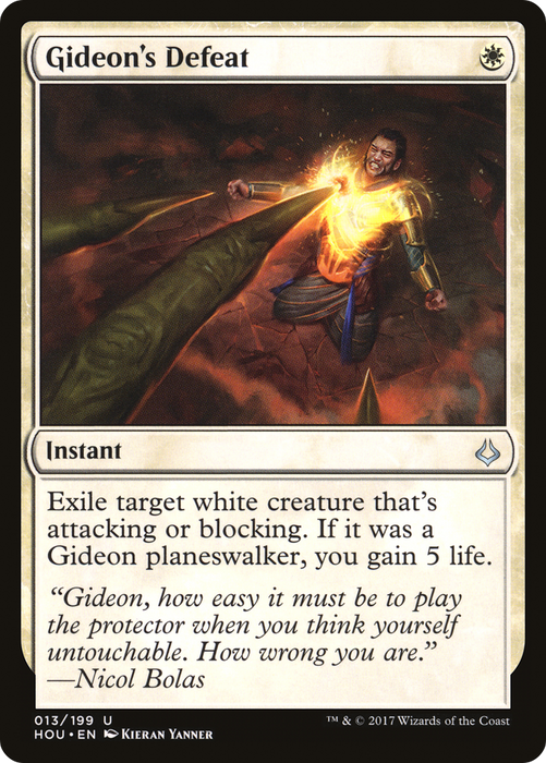 Gideon's Defeat (HOU-013) - uncommon - Foil