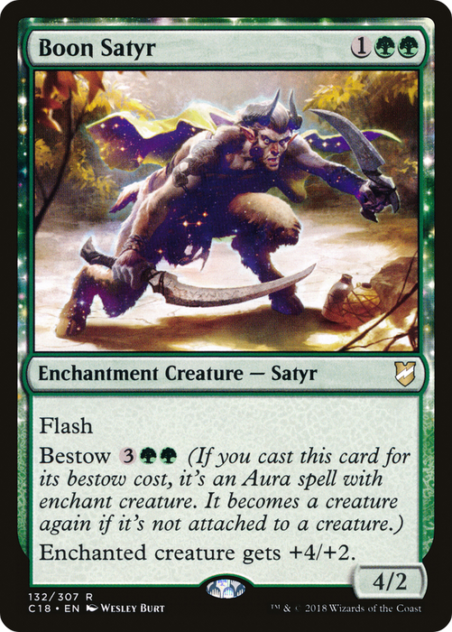 Boon Satyr (C18-132) - rare: (enchantment)