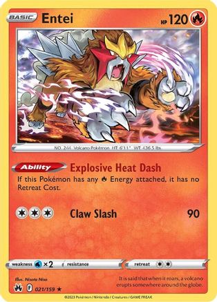 Entei (021/159) - CZ  - Holo Rare - Holofoil