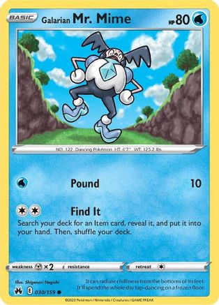 Galarian Mr. Mime (030/159) - CZ  - Common - Reverse Holofoil