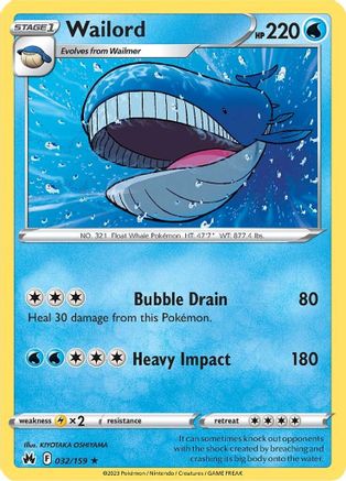 Wailord (032/159) - CZ  - Rare