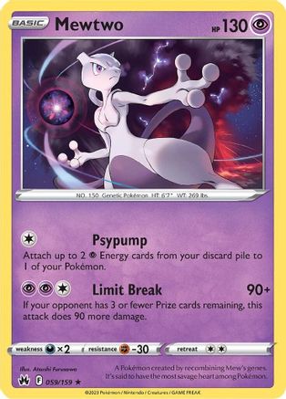 Mewtwo (059/159) - CZ  - Holo Rare - Reverse Holofoil