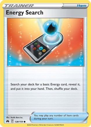 Energy Search (128/159) - CZ  - Common - Reverse Holofoil