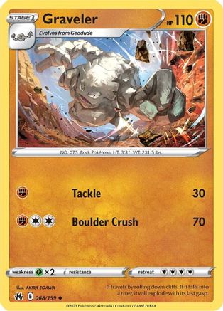 Graveler (068/159) - CZ  - Uncommon