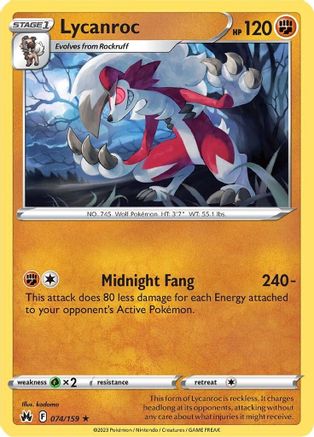 Lycanroc (074/159) - CZ  - Rare