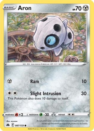 Aron (087/159) - CZ  - Common - Reverse Holofoil
