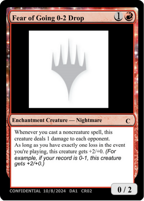 Fear of Going 0-2 Drop (UNK-CR02) - common: (enchantment)