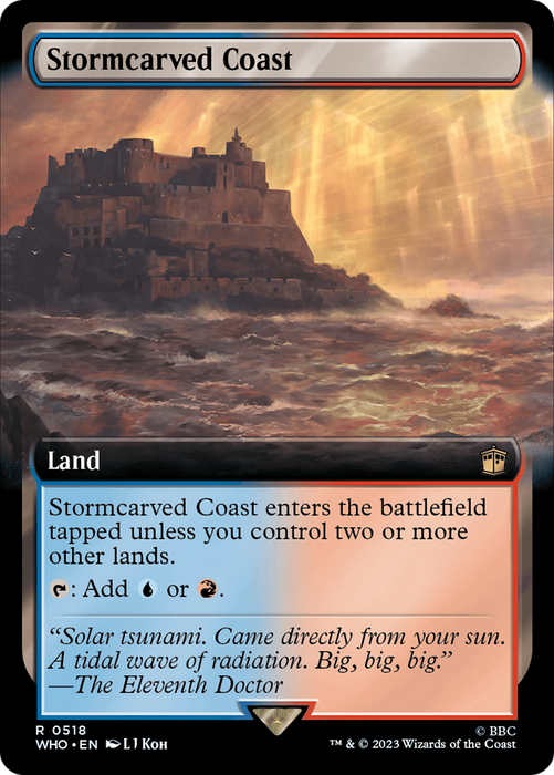 Stormcarved Coast (WHO-518) - rare: (Extended Art) - Foil