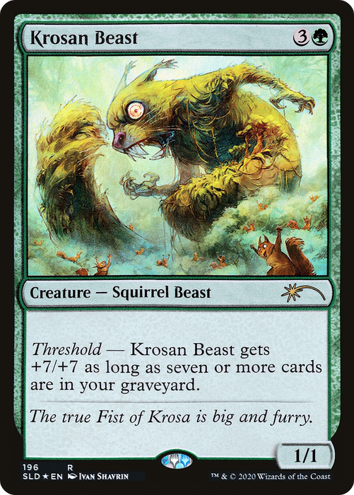 Krosan Beast (SLD-196) - rare - Foil