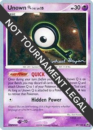 Unown [Q] - 2010 (Mychael Bryan) (049) - WCD  - Uncommon
