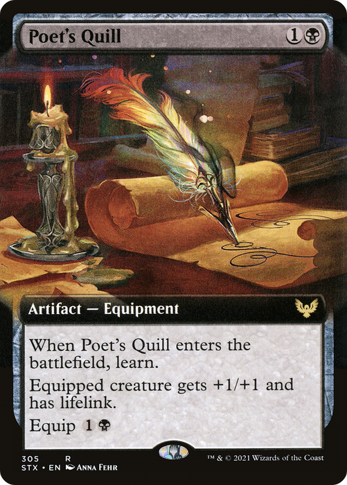 Poet's Quill (STX-305) - rare: (Extended Art)