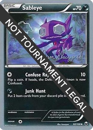 Sableye - 2013 (Jason Klaczynski) (062) - WCD  - Uncommon