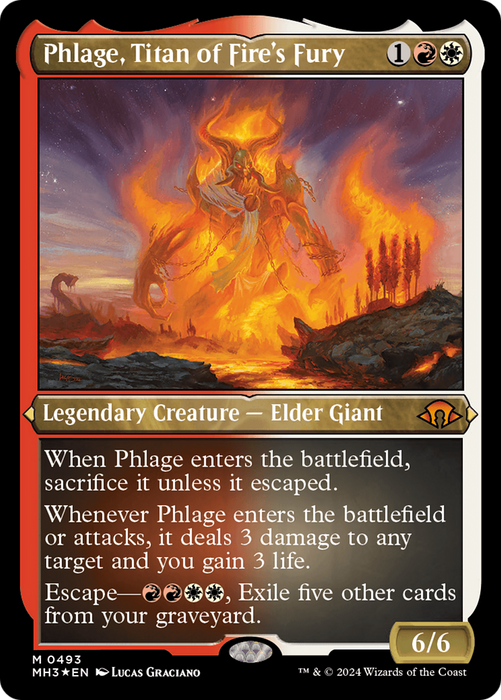 Phlage, Titan of Fire's Fury (MH3-493) - mythic - Etched Foil