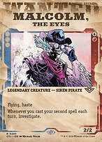 Malcolm, the Eyes (OTJ-295) - rare: (Showcase) (Borderless)