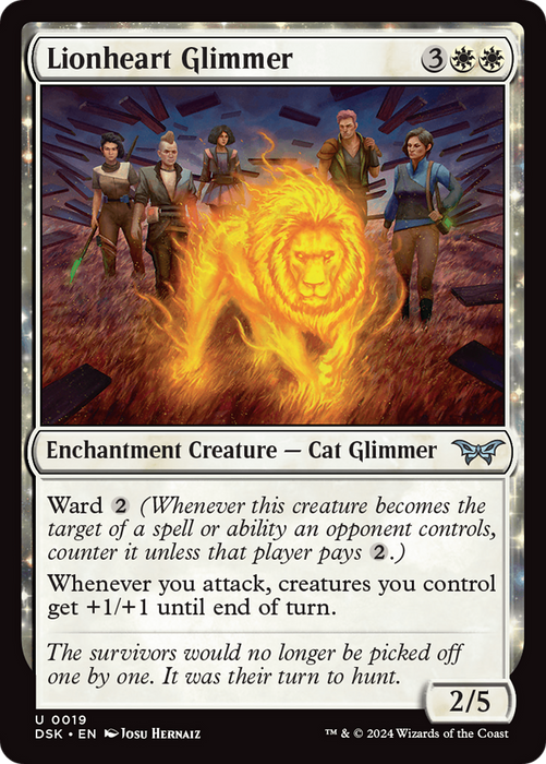 Lionheart Glimmer (DSK-019) - uncommon: (enchantment) - Foil