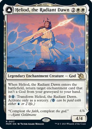 Heliod, the Radiant Dawn // Heliod, the Warped Eclipse (MOM-017) - rare: (enchantment) - Foil
