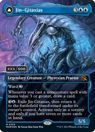 Jin-Gitaxias // The Great Synthesis (MOM-339) - mythic (Borderless) - Foil