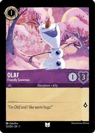 Olaf - Friendly Snowman (52/204) - Uncommon - Cold Foil