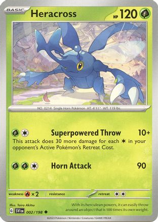 Heracross (002/198) - SSVBS  - Uncommon - Reverse Holofoil