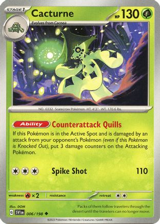 Cacturne (006/198) - SSVBS  - Uncommon - Reverse Holofoil