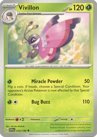 Vivillon (010/198) - SSVBS  - Uncommon - Reverse Holofoil
