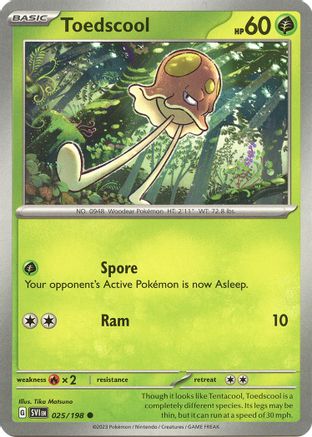 Toedscool (025/198) - SSVBS  - Common - Reverse Holofoil