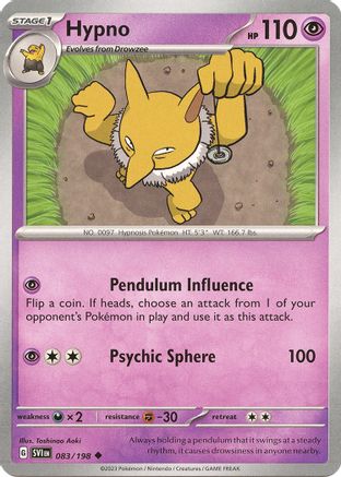 Hypno (083/198) - SSVBS  - Uncommon - Reverse Holofoil